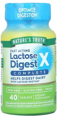 Nature's Truth, Fast Acting Lactose Digest X™ Complete, schnell wirkende Lactose Digest X™ komplett, 40 Tabletten (90 mg...