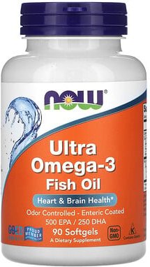 Thumbnail - NOW Foods, Ultra Omega-3 Fish Oil, Omega-3-Fischöl, 90 Weichkapseln