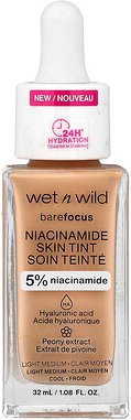 wet n wild, Barefocus, Niacinamide Skin Tint, Niacinamid-Hautfarbe, Hell Mittel, 32 ml (1,08 fl. oz.)