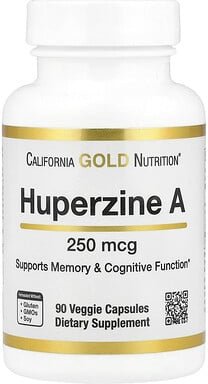 California Gold Nutrition, Huperzine A, Huperzin A, 250 mcg, 90 pflanzliche Kapseln