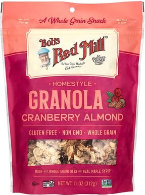 Bob's Red Mill, Homestyle Granola, Knuspermüsli, Cranberry-Mandel, 312 g (11 oz.)