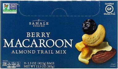 Sahale Snacks, Almond Trail Mix, Mandel-Studentenfutter, Beere-Makrone, 9 Packungen, je 42,5 g (1,5 oz.)