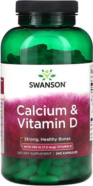 Thumbnail - Swanson, Calcium und Vitamin D, 240 Kapseln