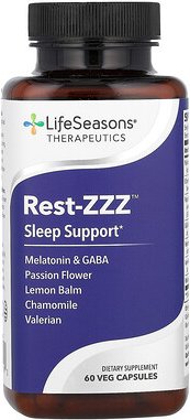LifeSeasons, Rest-ZZZ Schlafunterstützung, 60 vegetarische Kapseln