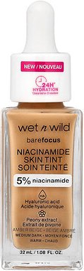 wet n wild, Barefocus, Niacinamide Skin Tint, Niacinamid-Hautfarbe, 1116321 Bernsteinbeige, 32 ml (1,08 fl. oz.)