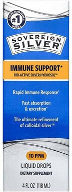 Sovereign Silver, Bio-Active Silver Hydrosol ™ Dropper-Top,zur täglichen Unterstützung des Immunsystems, 10 PPM, 118 ml ...