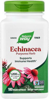 Nature's Way, Echinacea Purpurea Herb, Echinacea-Purpurea-Kraut, 180 vegane Kapseln (400 mg pro Kapsel)