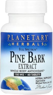 Planetary Herbals, Full Spectrum™ Pine Bark Extract, Kiefernrindenextrakt, 60 Tabletten