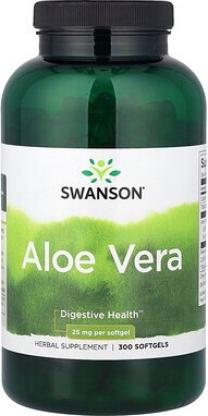 Swanson, Aloe Vera, 25 mg, 300 Weichkapseln