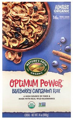 Nature's Path, Organic Optimum Power® Müsli, Heidelbeere-Zimt-Lein, 400 g (14 oz.)