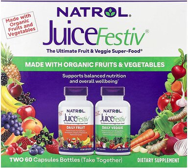 Natrol, JuiceFestiv®, 2 Flaschen, je 60 Kapseln