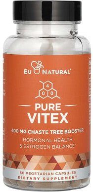 Eu Natural, Pure Vitex, reiner Mönchspfeffer, 60 pflanzliche Kapseln (400 mg pro Kapsel)