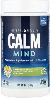 Natural Vitality, CALM® Mind, Magnesium Supplement with L-Theanine Drink Mix, Magnesium-Ergänzungsmittel mit L-Theanin-T...