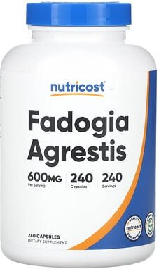 Nutricost, Fadogia Agrestis, 600 mg, 240 Kapseln