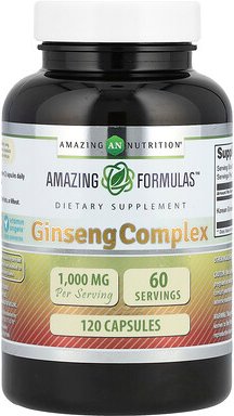 Thumbnail - Amazing Nutrition, Ginseng Complex, Ginseng-Komplex, 120 Kapseln (500 mg pro Kapsel)