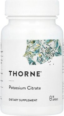 Thorne, Potassium Citrate, Kaliumcitrat, 90 Kapseln (99 mg pro Kapsel)