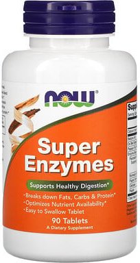 NOW Foods, Super Enzymes, Super-Enzyme, 90 Tabletten
