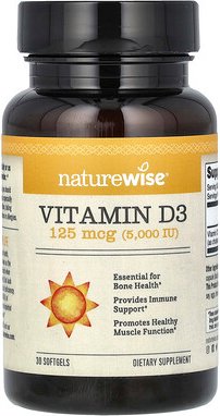 Thumbnail - NatureWise, Vitamin D3, 125 mcg (5.000 IU), 30 Weichkapseln