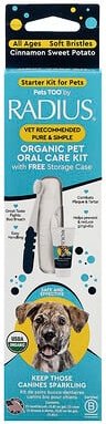 RADIUS, Organic Canine Oral Care Kit, Bio-Mundpflege-Set für Hunde, Starter-Set für Haustiere, alle Altersgruppen, Zimt-...