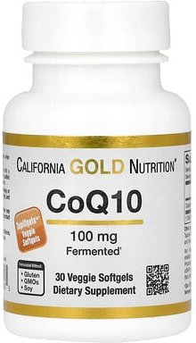 California Gold Nutrition, CoQ10, 100 mg, 30 vegetarische Weichkapseln