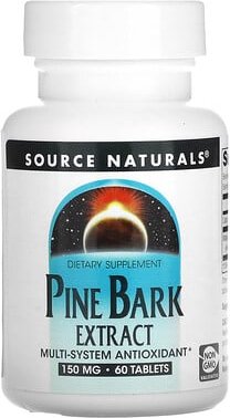 Source Naturals, Pine Bark Extract, Pinienrindenextrakt, 150 mg, 60 Tabletten