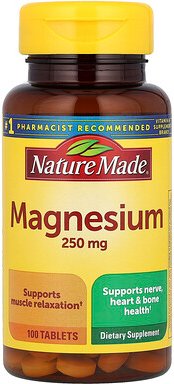 Nature Made, Magnesium, 250 mg, 100 Tabletten