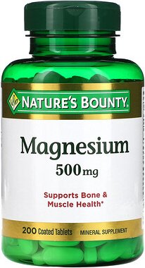 Nature's Bounty, Magnesium, 500 mg, 200 Filmtabletten