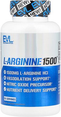 EVLution Nutrition, L-Arginine1500®, 100 Kapseln (750 mg pro Kapsel)