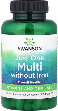 Swanson, Just One Complete Multi ohne Eisen, 130 Tabletten