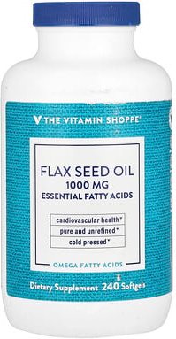 The Vitamin Shoppe, Flax Seed Oil, Leinsamenöl, 1.000 mg, 240 Weichkapseln