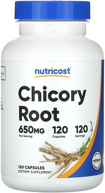 Nutricost, Chicoréewurzel, 650 mg, 120 Kapseln