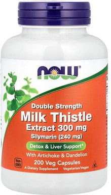 NOW Foods, Mariendistelextrakt, 300 mg, 200 vegetarische Kapseln