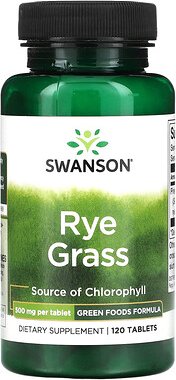 Swanson, Roggengras, 500 mg, 120 Tabletten
