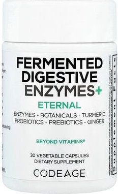 Codeage, Fermented Digestive Enzymes+, fermentierte Verdauungsenzyme+, 30 pflanzliche Kapseln