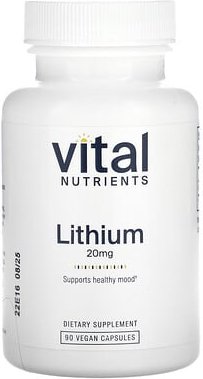 Thumbnail - Vital Nutrients, Lithium, 20 mg, 90 vegane Kapseln