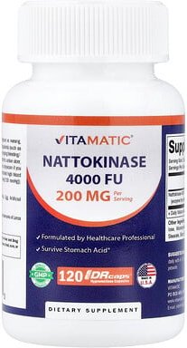 Vitamatic, Nattokinase, 120 DRcaps® Hypromellose-Kapseln (100 mg pro Kapsel)
