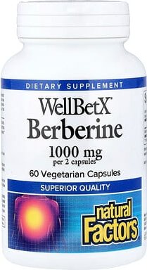 Natural Factors, WellBetX® Berberine, Berberin, 60 pflanzliche Kapseln (500 mg pro Kapsel)