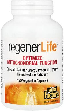 Natural Factors, RegenerLife®, Optimize Mitochondrial Function, zur Optimierung der Mitochondrienfunktion, 120 pflanzlic...