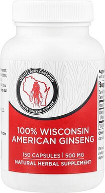 Dairyland Ginseng, 100% Wisconsin American Ginseng, 100% Wisconsin-Amerikanischer Ginseng, 500 mg, 150 Kapseln