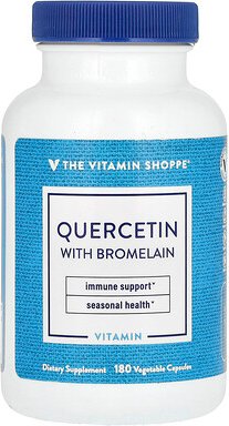 Thumbnail - The Vitamin Shoppe, Quercetin with Bromelain, 180 pflanzliche Kapseln
