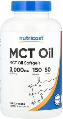 Thumbnail - Nutricost, MCT Oil, MCT-Öl, 150 Weichkapseln (1.000 mg pro Weichkapsel)