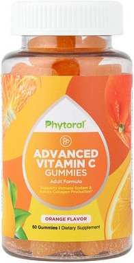 Phytoral, Advanced Vitamin C Gummies, verbesserte Vitamin-C-Fruchtgummis, Orange, 60 Fruchtgummis