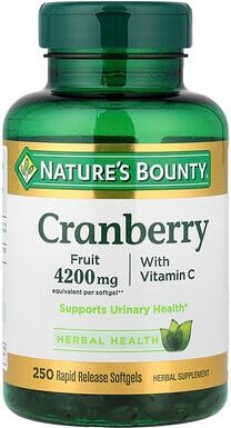 Nature's Bounty, Cranberry with Vitamin C, Cranberry mit Vitamin C, 250 Weichkapseln mit schneller Freisetzung