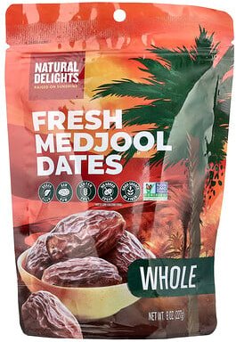 Thumbnail - Natural Delights, Fresh Medjool Dates, frische Medjool-Datteln, ganz, 227 g (8 oz.)