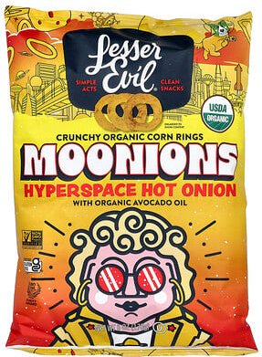 LesserEvil, Moonions, Hyperraum Heiße Zwiebel, 170 g (6 oz.)