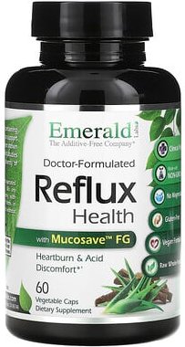 Emerald Laboratories, Reflux Health with Mucosave FG, 60 pflanzliche Kapseln