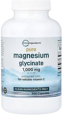 Micro Ingredients, Pure Magnesium Glycinate, reines Magnesiumglycinat, 300 Kapseln