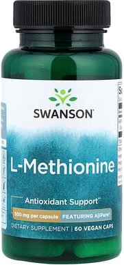 Swanson, L-Methionin, mit AjiPure®, 500 mg, 60 vegane Kapseln