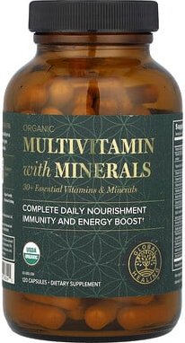 Thumbnail - Global Healing, Organic Multivitamin with Minerals, Bio-Multivitamin mit Mineralien, 120 Kapseln