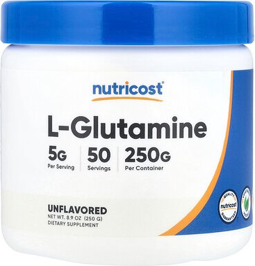 Nutricost, L-Glutamine, Unflavored, L-Glutamin, geschmacksneutral, 250 g (8,9 oz.)